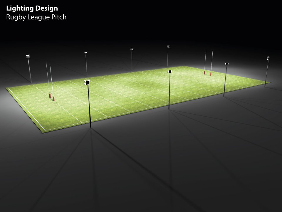 Rugby League Pitch Lighting Design